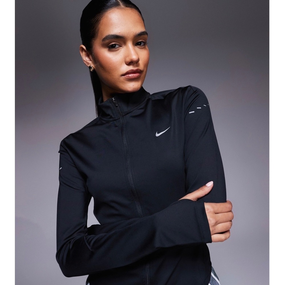 Nike Womens Swift Dri-Fit Full-Zip Mid-Layer‎ Running Top Jacket Black Sz XS NWT - Picture 3 of 14